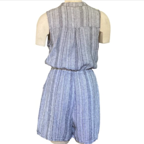 Kelly Renee Women's Linen-Rayon Sleeveless Romper Sz M #288K - Picture 4 of 6